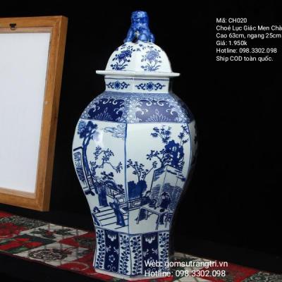 Chóe Lục Giác men chàm